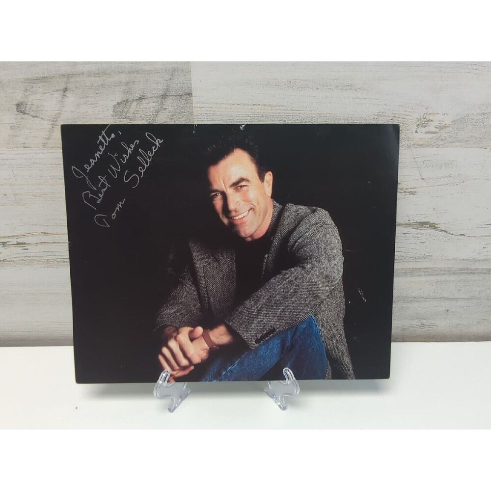 Tom Selleck Signed 8x10 Photo Autographed Best‎ Wishes Jeanette